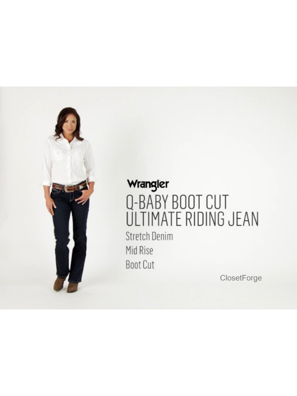Mid Rise Boot Cut Ultimate Riding Jeans Five Pocket Styling - Picture 6 of 6